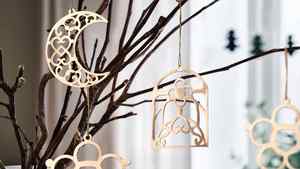 Guirnalda de Ramadán dorada y negra moderna Vajilla y decoraciones de fiesta imprescindibles con estilo Venta caliente - Product Image 4