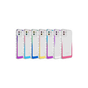 Coque pour Samsung Galaxy A03, design dégradé pailleté, protection de l'objectif, silicone violet/blanc, élégante, compatible INS 14 - Product Image 3