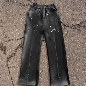 Conjunto de pantalones de chándal con capucha desgastados personalizados 2025, chándal acampanado de peso pesado, chándal de lavado ácido para pantalla de gran oferta de invierno - Product Image 6