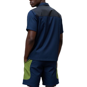 Whole Sale Casual Wear 100% Cotton Two Piece Short Set Custom Embroidery Logo Hip Hop Style Printed - Product Image 3