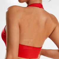 Sujetador Deportivo de Alta Sujeción, Transpirable y Ecológico para Mujer, de Spandex/Nylon, de Secado Rápido, con Tirantes Ajustables y Relleno Extraíble, para Correr y Gimnasio