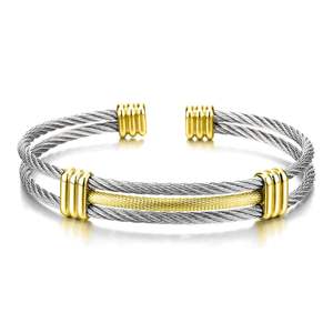Bold <b>Metal</b> <b>Bracelet</b> Makes Fashion Statement Enhances Outfit Adds Elegance Sophistication And Modern Stylish Look - Product Image 6