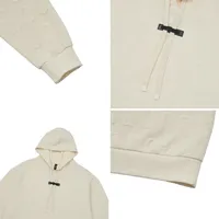 Sweat à capuche avec logo en relief à la mode pull contemporain pour lui et elle avec haut de gymnastique à cordon épais