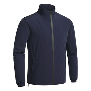 Chaqueta Cortavientos Deportiva de Lona Azul con Cuello Alto para Hombre, Impermeable, para Golf, Ropa de Exterior, Novedad de Otoño - Product Image 4