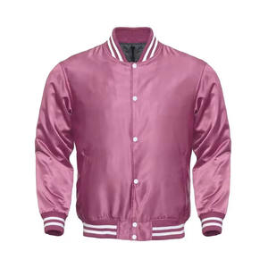 Nueva chaqueta bomber de buena calidad personalizada mancha poliéster Color sólido hombres precio al por mayor diseño único - Product Image 1
