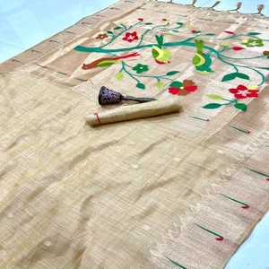 ผ้าฝ้าย muga เนื้อนิ่มกับ zari ทอผ้า Saree ผู้หญิงแฟชั่นผู้ผลิตและผู้จัดจำหน่ายจาก surat ในอัตราที่ต่ำที่สุด - Product Image 1