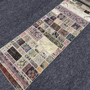 Tapis turc vintage 2,7x7,4 pieds, tapis en laine Herki patchwork arc-en-ciel - Product Image 2