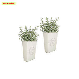 Grandes jardinières murales en métal galvanisé de finition antique Design personnalisé décoration de jardin jardinière en métal fabricant de maison exportateur - Product Image 4