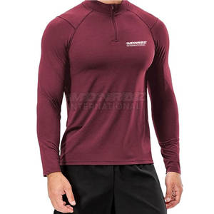 Wholesale <b>Men</b> <b>Compression</b> Shirt with Zipper Moisture Wicking Athletic <b>Top</b> <b>Men</b> Sports <b>Compression</b> Shirt - Product Image 2
