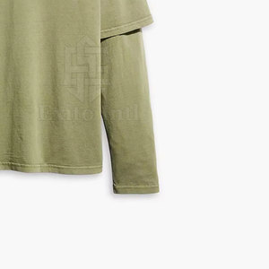 เสื้อยืดคอกลมผู้ชายปี 2024 แขนสองชั้น ผ้าฝ้าย ระบายอากาศ แห้งเร็ว ออกแบบเองได้ ขายส่ง - Product Image 6