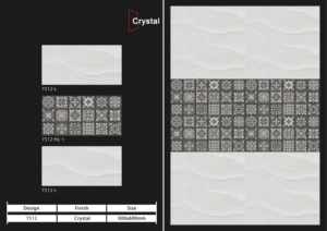 elegant look 300x600mm ceramic wall <b>tiles</b> for bathroom kitchen glossy matt sugar carving surface interior walls - Product Image 2