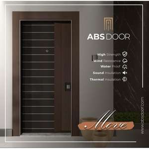 ABSDOOR BELLA Portes de sécurité manuelles modernes en PVC, acier et MDF finis, fabriquées en Turquie pour une utilisation intérieure dans les appartements, les villas, les hôtels, PORTE EN ACIER - Product Image 3