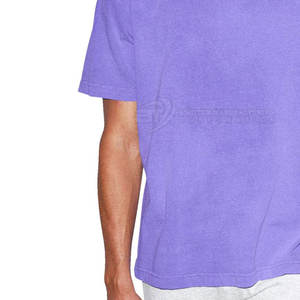 เสื้อยืดผ้าฝ้าย 100% สีตามสั่ง สำหรับผู้ชาย ทรงหลวม ผ้าฝ้ายเนื้อนุ่ม เหมาะสำหรับใส่ลำลอง - Product Image 5