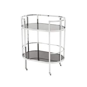 Wine <b>Trolley</b> Luxury Bar Cart Mirror Top Hotel <b>Furniture</b> <b>Trolley</b> Oval shape Standard size Wine Bar cart Tea <b>Trolley</b> - Product Image 2