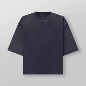 เสื้อผ้าลำลองของผู้ชายผ้าฝ้าย100% 220กรัมพิมพ์โลโก้แบบโอเวอร์ไซส์ - Product Image 5