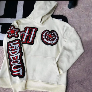 Meilleures ventes Sweat à capuche en chenille sur mesure Qualité professionnelle XS Fleece Own Design Vente de sweats à capuche en chenille brodés - Product Image 1