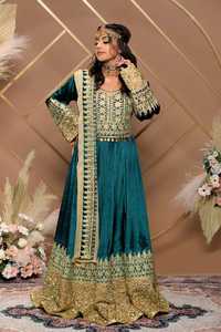 ชุดเดรสแบบอัฟกันคุชีบันจารา คุณภาพดีที่สุด ผ้าสั่งทำพิเศษ กระดุมแบบติดแน่น ตกแต่งด้วยลูกไม้ปักลาย ไซส์ XS ขายส่งแบบดั้งเดิม - Product Image 2