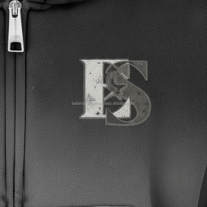 Premium 380 GSM algodón polar cremallera Sudadera con capucha color verde desgastado con detalles de tachuelas bordado personalizado logo básicos Sudadera con capucha - Product Image 6