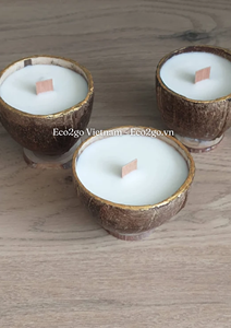 กะลามะพร้าว2025สำหรับเทียนพร้อมโลโก้แกะสลักเลเซอร์สำหรับตกแต่งในเวียดนาม - Product Image 5