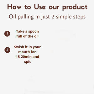 Rince-bouche à l'huile de noix de coco pour des dents plus saines gencives soins bucco-dentaires naturels sans alcool tirant l'huile nettoyage de la bouche en vrac - Product Image 4