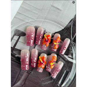 Unghie Finte Orchid Rain, Design Elegante per Nail Art Femminile - Product Image 3