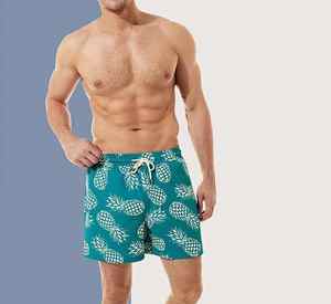 Short personnalisé délavé à l'acide pour hommes Sun Sweat en coton avec motif solide et impression bouffante - Product Image 6