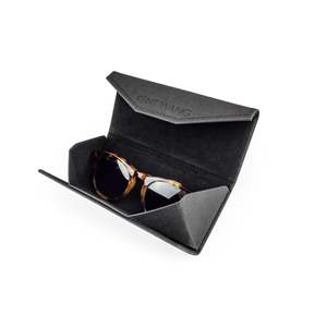 Étui à lunettes en cuir fabriqué à la main de qualité supérieure porte-lunettes de soleil pliable finition Vintage rustique étui à lunettes intérieur en daim souple - Product Image 5