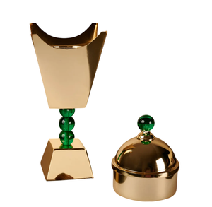 Quemador de incienso de diseño personalizado hecho a mano con precio al por mayor de Bakhoor dorado de alta calidad para fragancia aromática para el hogar - Product Image 3