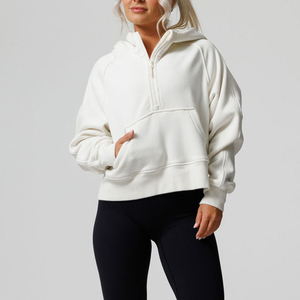 Halp Imprimé Solide Casual Zip Hoodie Femmes Lounge Wear Active Coton Biologique Certifié GOTS - Product Image 2
