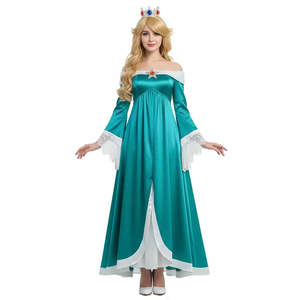 Costumes de cosplay pour femme, Princesse Rosalina, jeu Mario, robes élégantes de personnages d'anime animaux, ensemble de jupes pour les fêtes d'Halloween - Product Image 5