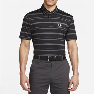 OEM personnalisé hommes respirant séchage rapide performance grande taille Golf pour chemise motif solide à manches courtes toile tissu Logo personnalisé - Product Image 1