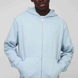 Sudadera con capucha y pantalones de chándal con cremallera de peso pesado para hombre de lana de algodón superventas chándales de invierno con serigrafía personalizados de gran tamaño OEM - Product Image 4