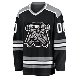 Ensembles de maillots de hockey sur glace personnalisés, écologiques et imperméables |   Vêtements d'équipe OEM de haute qualité, 100 % polyester, respirant |   Vente en gros - Product Image 4