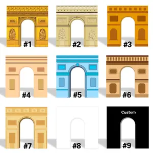 Supporto per Fondale 3D a Forma di <span class=keywords><strong>Arco</strong></span> di <span class=keywords><strong>Trionfo</strong></span>, Fondale Quadrato 3D per Compleanni, Matrimoni, Baby Shower, Eventi e Cabine Fotografiche - Product Image 3