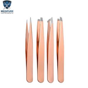 แหนบคิ้วคุณภาพสูง สแตนเลส ปลายแหลม ปลายเฉียง ปลายแบน ปลายเฉียงมุม  ด้ามจับกันลื่น อุปกรณ์เสริมความงาม - Product Image 4