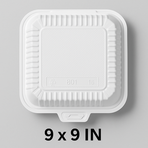 ProTakeOut, [9 x 9] Blanc 1 compartiment, 150 paquets, contenants à emporter avec fermeture à glissière centrale, durables et écologiques, MFPP - Product Image 6