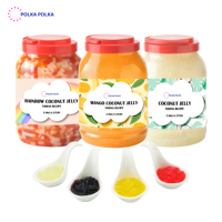 Ingredientes para Té de Burbujas de Taiwán, Gelatina de Coco con Sabor a Fresa, Botella de 3.8 kg