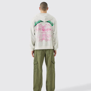 Sudadera con capucha de lana ligera con estampado personalizado de fábrica 2025 para Hombres estilo Hip Hop de gran tamaño personalizado de talla grande Anti-Shrink - Product Image 3