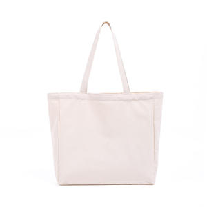 Sac à provisions vierge personnalisé marque privée 16oz sac à bandoulière en tissu épais sac fourre-tout en toile de coton écologique avec logo - Product Image 3