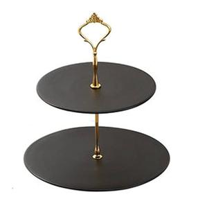 Soporte de pastel de metal de 3 niveles, soporte para cupcakes, plato para servir pasteles para fiestas de té, soportes redondos para pasteles para servir bodas. - Product Image 4