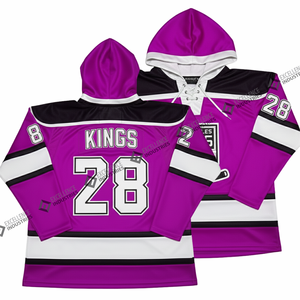 Sweat à capuche de hockey sur glace léger personnalisé avec lacets, imprimé par sublimation et sérigraphie, en polyester pour homme - Product Image 4