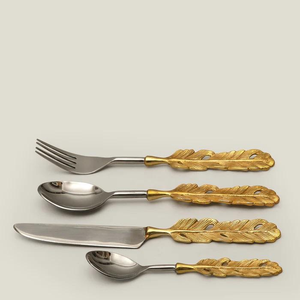 Ensemble de cuillères à fourchette en laiton poli brillant Design unique sans BPA Vente chaude pour la maison et le restaurant - Product Image 3