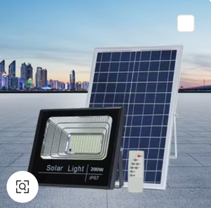 Faro LED Solare Portatile da 200W, Impermeabile IP67, Alta Luminosità, per Giardini, Paesaggi e Uso Stradale - Product Image 1