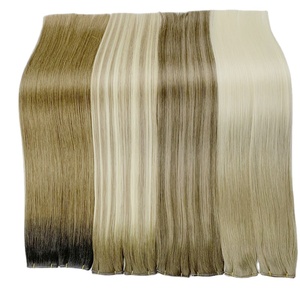 Cheveux Remy russes doublement étirés de qualité salon, teints, invisibles, à pointes épaisses, pour extensions capillaires – Vente chaude, personnalisables - Product Image 1