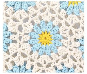 Sac en crochet 100% coton fait main avec motif exquis, sac tissé ajouré, sac à main tricoté pour femmes - Product Image 3