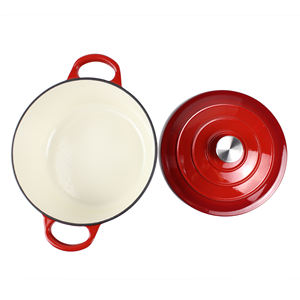 <span class=keywords><strong>Cocotte</strong></span> antiadhésive <span class=keywords><strong>en</strong></span> <span class=keywords><strong>fonte</strong></span> pour la cuisson du pain, four néerlandais multi-émaillé, 5,5 qt - Product Image 4