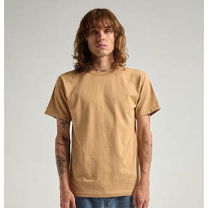 T-shirts Boxy à coupe brute pour hommes, t-shirt à manches courtes et col rond, t-shirt décontracté basique - Product Image 5