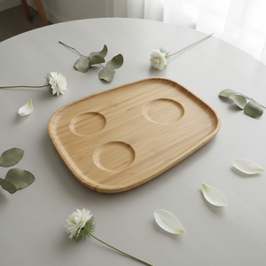 Plateau à thé multifonctionnel 3203030-26X22.8 en contreplaqué avec rangement pour accessoires à thé - Product Image 4