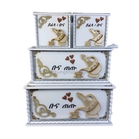 Produit chaud 2025 Éthiopie Cérémonie du café Ensembles de table basse Emballage en bois Petit ensemble de café Boîte-cadeau du Vietnam pour les grossistes
