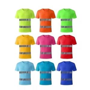 T-shirt de travail haute visibilité pour hommes à manches courtes 220 GSM réfléchissant sécurité Pique transfert de chaleur t-shirt personnalisé pour les travailleurs - Product Image 5